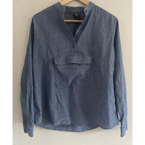 Mountain Hardwear Tops - Mountain Hard Wear Shirt Pullover Pocket Blue Medium M